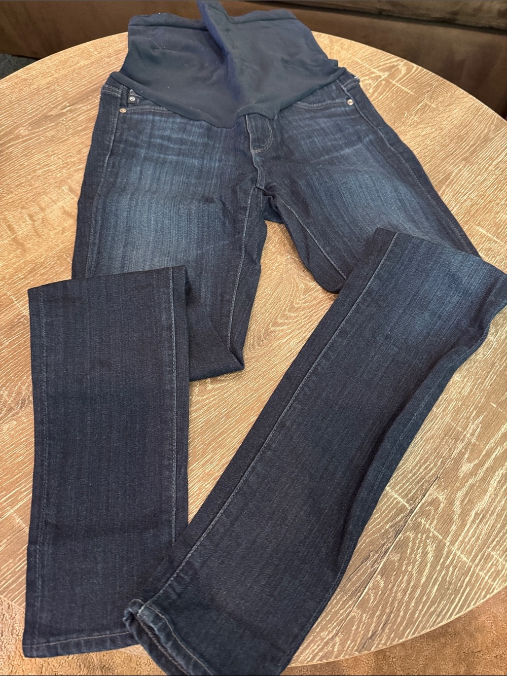 Ag Adriano Goldschmied Dark Blue Skinny Maternity Jeans